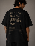 Success Begins The Day Excuses End — Oversized Graphic Tee